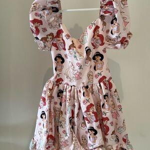 Pink Princess Print Dress